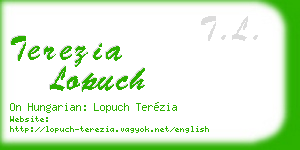 terezia lopuch business card
